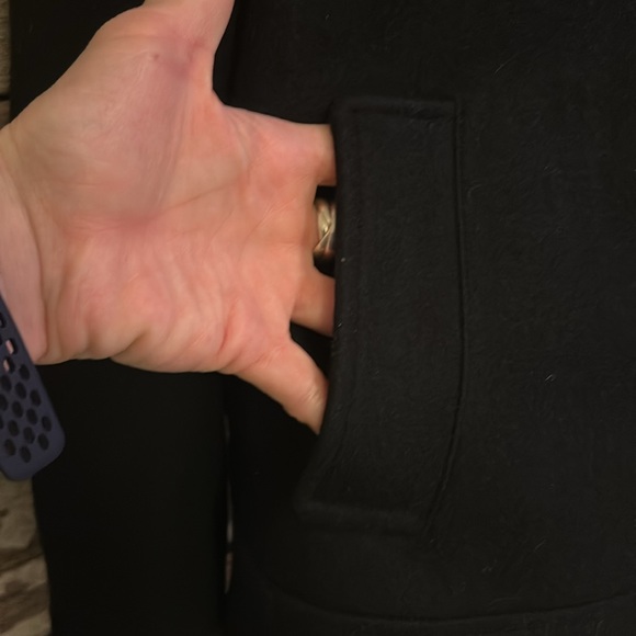 NWT Forever 21 Black Asymmetric Wool Moto Jacket - Picture 5 of 9